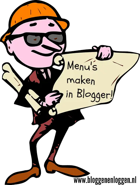 'menu's maken in blogger