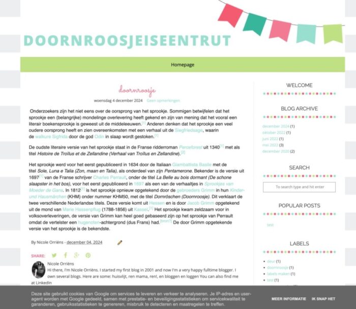 cookie bar onderaan