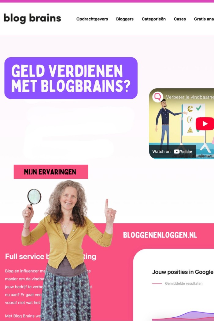 geld verdienen met blog brains