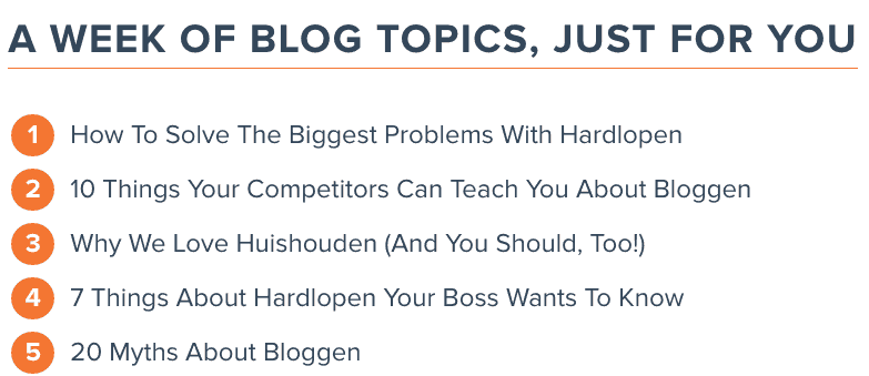 ideeën voor blogposts