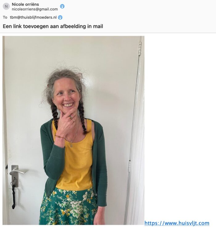 Een link toevoegen aan afbeelding in mail
