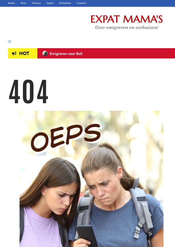 404 pagina