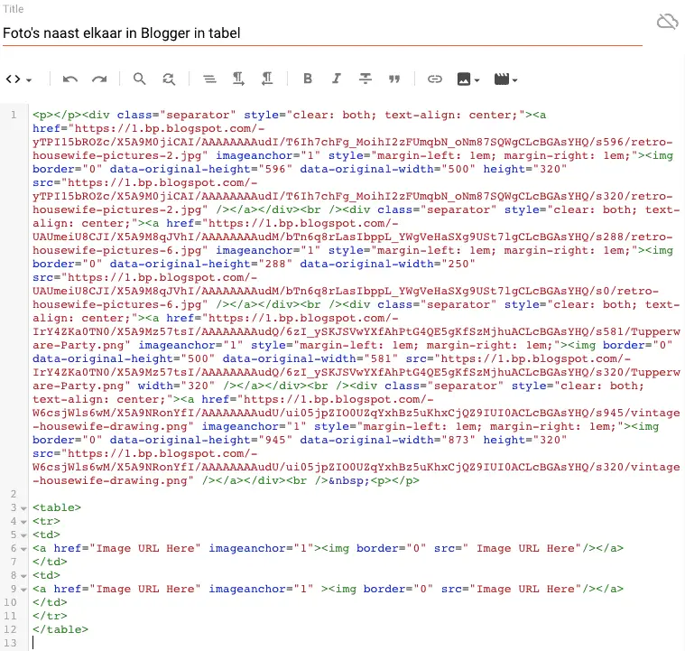 Afbeeldingen plaatsen in Blogger met nieuwe interface