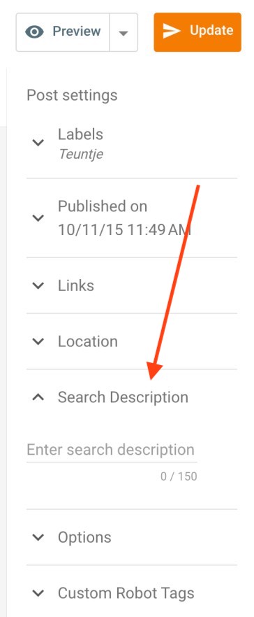 metadescription blogger