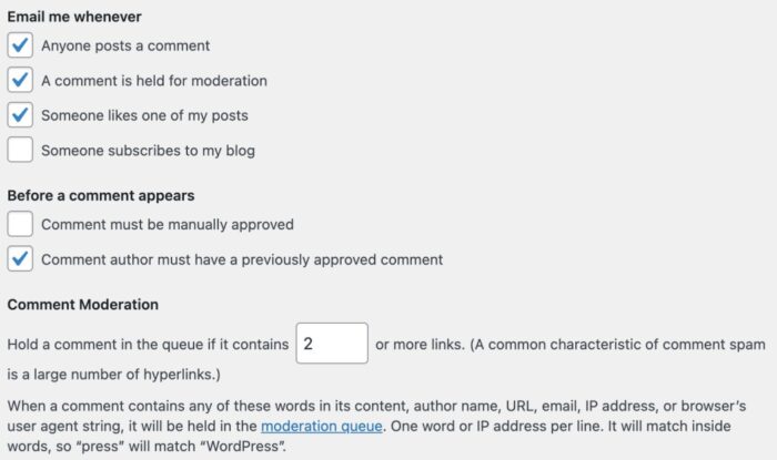 wordpress spam comments